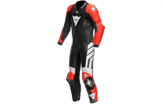 Kombinezon jednoczęściowy DAINESE MUGELLO 3 PERFORATED D-AIR BLACK/RED/WHITE czarny czerwony biały