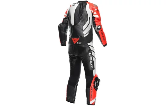 Kombinezon jednoczęściowy DAINESE MUGELLO 3 PERFORATED D-AIR BLACK/RED/WHITE czarny czerwony biały