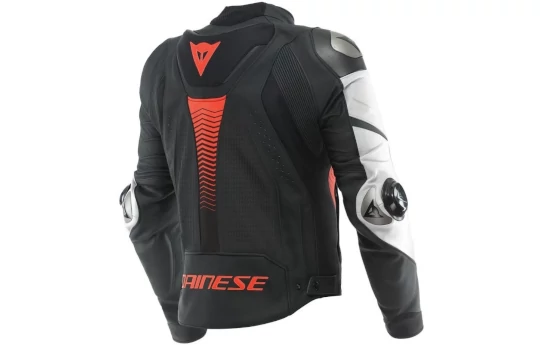 Kurtka skórzana DAINESE SUPER SPEED 4 PERFORATED BLACK/WHITE/RED czarny biały czerwony