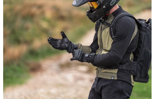 Rękawice miejskie KNOX ORSA TEXTILE OR4 SAGE GREEN zielony czarny