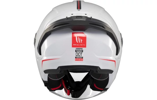 Kask otwarty MT COSMO SV SILENCE WHITE/SILVER biały srebrny czerwony