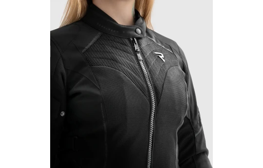 Kurtka tekstylna damska REBELHORN JAX LADY BLACK/FLUO YELLOW czarny żółty fluo