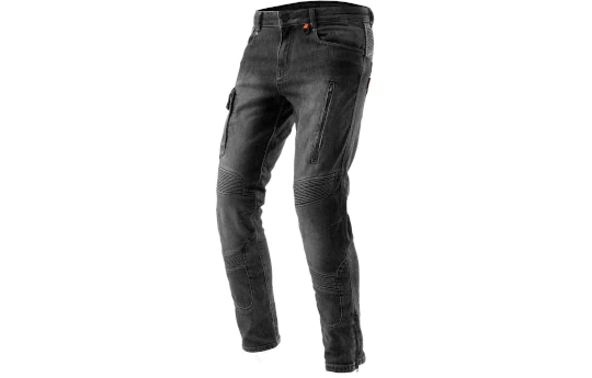 Jeansy motocyklowe REBELHORN VANDAL MONOLAYER WASHED BLACK czarny