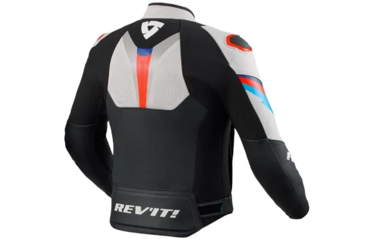 Kurtka skórzana REVIT QUANTUM 3 BLACK/LIGHT GREY czarny szary