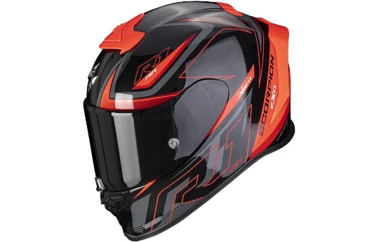 Kask integralny SCORPION EXO-R1 EVO AIR GAZ BLACK/RED czarny czerwony szary