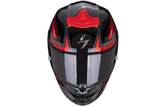Kask integralny SCORPION EXO-R1 EVO AIR GAZ BLACK/RED czarny czerwony szary