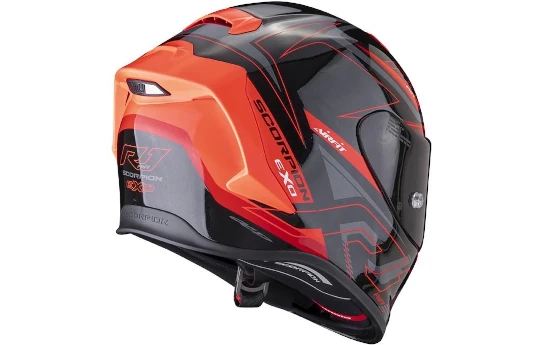 Kask integralny SCORPION EXO-R1 EVO AIR GAZ BLACK/RED czarny czerwony szary