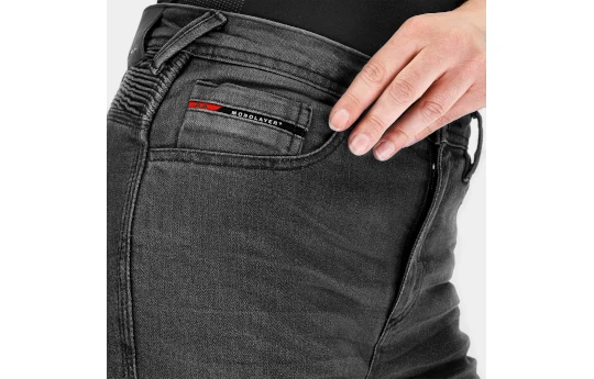 Jeansy motocyklowe damskie SHIMA ZENITH LADY BLACK czarny