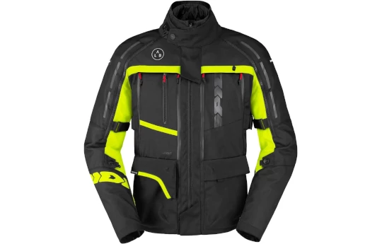 Kurtka tekstylna SPIDI 4 SEASON V3 YELLOW FLUO czarny żółty fluo