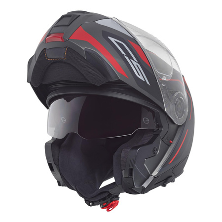 Kask szczękowy SCHUBERTH C5 ECE OMEGA ANTHRACITE czarny szary czerwony