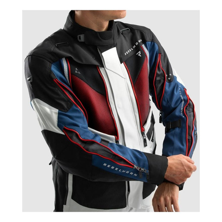 Kurtka tekstylna REBELHORN HARDY 3.0 BLUE/GREY/RED niebieski szary czerwony