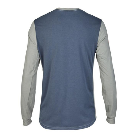 Koszulka rowerowa FOX RANGER DR Z DŁUGIM RĘKAWEM AVIATION GREY VINTAGE szary