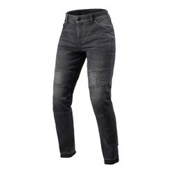 Jeansy motocyklowe damskie REVIT MOTO 2 LADY DARK BLACK STONE