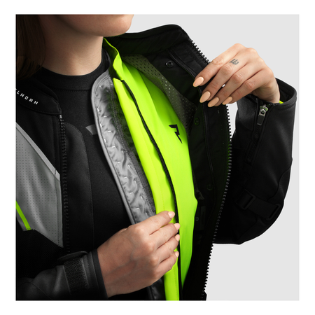 Kurtka tekstylna damska REBELHORN HIFLOW V LADY BLACK/GREY/FLUO YELLOW