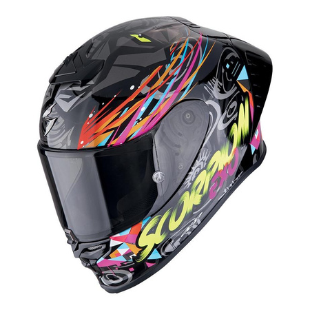 Kask integralny SCORPION EXO-R1 EVO II AIR SAVAGE BLACK/BLUE/PINK czarny niebieski różowy