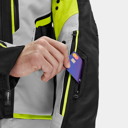 Kurtka tekstylna SHIMA DUNE FLUO czarny szary żółty fluo