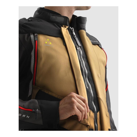 Kurtka tekstylna REBELHORN HARDY 3.0 DESERT/GREY/RED brązowy szary czerwony
