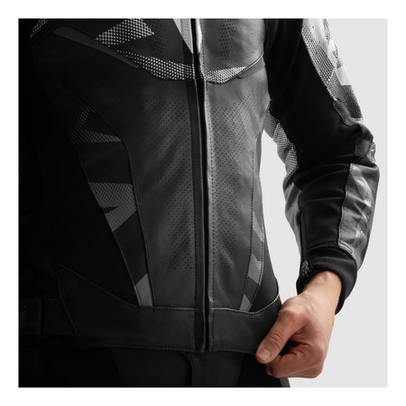 Kurtka skórzana REBELHORN INFERNO BLACK/WHITE