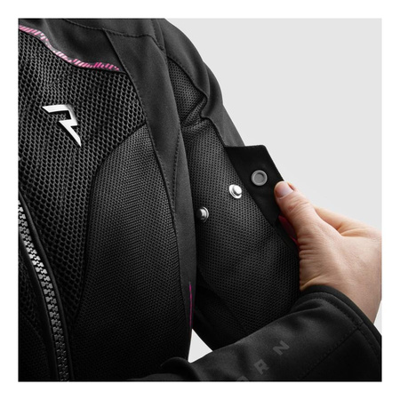 Kurtka tekstylna damska REBELHORN JAX LADY BLACK/PINK czarny różowy