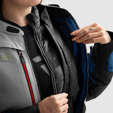 Kurtka tekstylna damska REBELHORN HARDY 3.0 LADY BLUE/GREY/RED niebieski szary czerwony