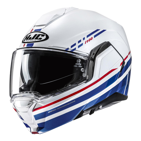Kask szczękowy HJC I100 SYSMA WHITE/BLUE