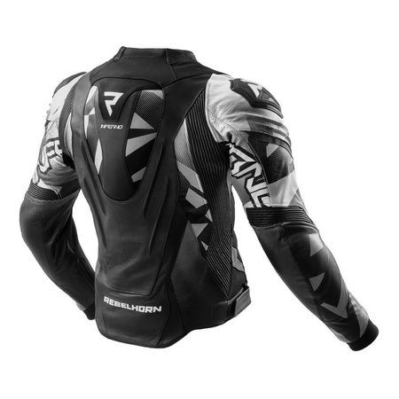 Kurtka skórzana REBELHORN INFERNO BLACK/WHITE