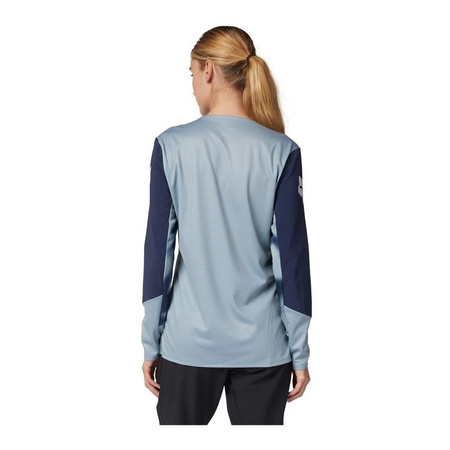 Koszulka rowerowa damska FOX LADY DEFEND Z DŁUGIM RĘKAWEM TAUNT GUNMETAL szary