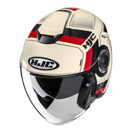 Kask otwarty HJC I40N VELU BEIGE/RED