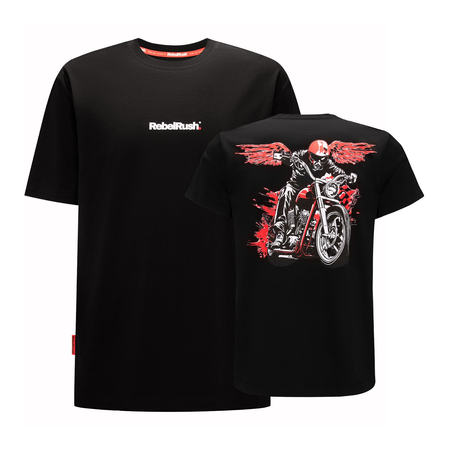 Koszulka T-shirt REBELRUSH MOTO CRUISER BLACK czarny