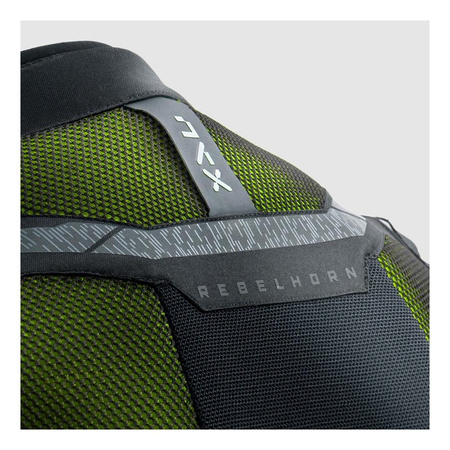 Kurtka tekstylna REBELHORN JAX BLACK/FLUO YELLOW czarny żółty fluo