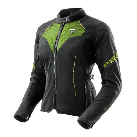 Kurtka tekstylna damska REBELHORN JAX LADY BLACK/FLUO YELLOW