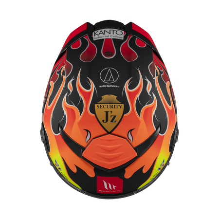 Kask motocyklowy integralny MT THUNDER 4 SV YAMANAKA 2024 czerwony żółty czarny