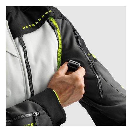 Kurtka tekstylna REBELHORN HARDY 3.0 BLACK/GREY/FLUO YELLOW czarny szary żółty fluo