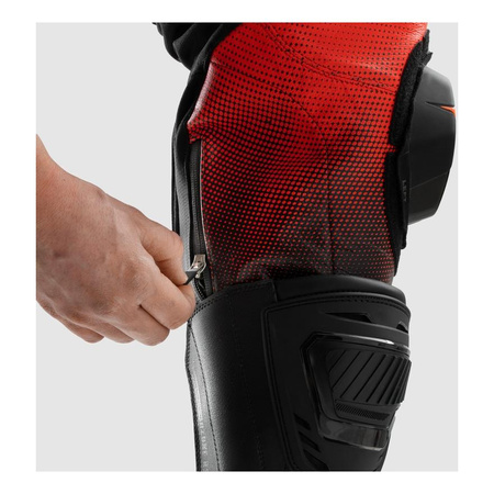 Spodnie skórzane REBELHORN INFERNO BLACK/BLUE/WHITE/RED