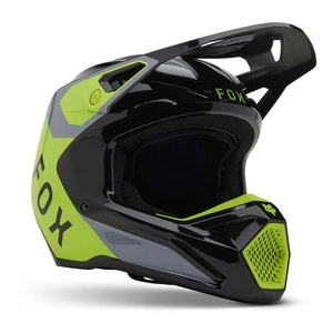 Kask cross dziecięcy FOX JUNIOR V1 LEAN GREY/YELLOW szary żółty