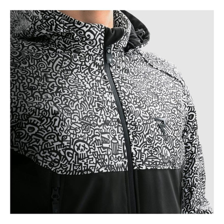 Kurtka tekstylna REBELHORN SLASH NORIAKI BLACK/WHITE czarny biały