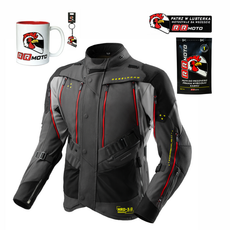 Kurtka tekstylna REBELHORN HARDY 3.0 ANTHRACITE/GREY/YELLOW grafitowy szary żółty