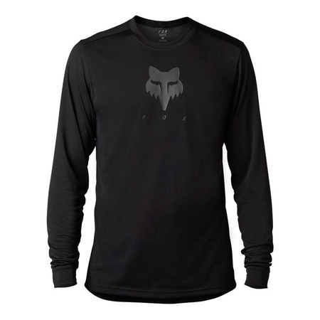 Koszulka rowerowa FOX RANGER Z DŁUGIM RĘKAWEM TRU DRI BLACK czarny