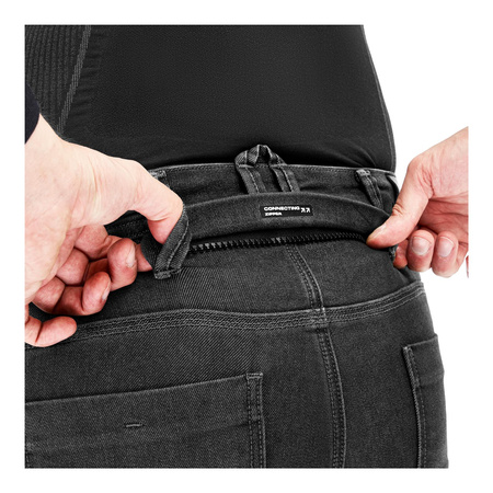 Jeansy motocyklowe SHIMA RIDGE BLACK czarny