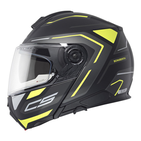 Kask szczękowy SCHUBERTH C5 ECE OMEGA YELLOW czarny żółty fluo
