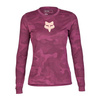 Koszulka rowerowa damska FOX LADY RANGER Z DŁUGIM RĘKAWEM TRU DRI SANGRIA bordowy