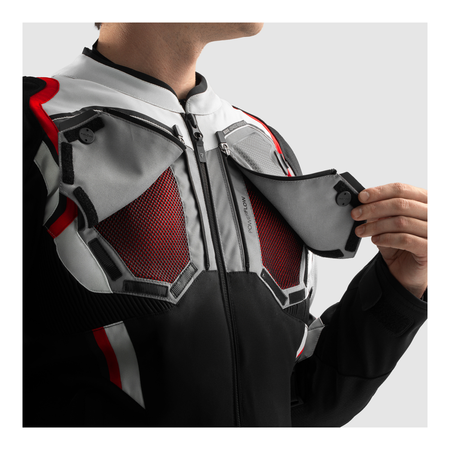 Kurtka tekstylna REBELHORN BORG II BLACK/GREY/RED czarny szary czerwony