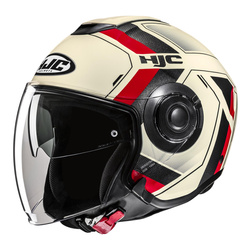 Kask otwarty HJC I40N VELU BEIGE/RED