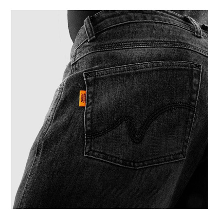 Jeansy motocyklowe REBELHORN BRONCO MONOLAYER WASHED BLACK czarny