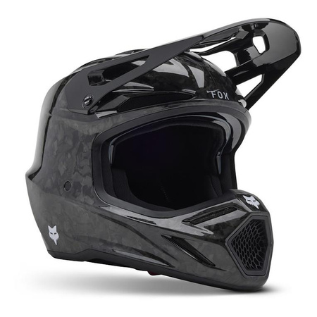 Kask cross FOX V3 RS CARBON SOLID BLACK