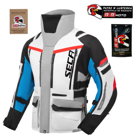 Kurtka tekstylna SECA ARRAKIS III GREY/BLUE/RED