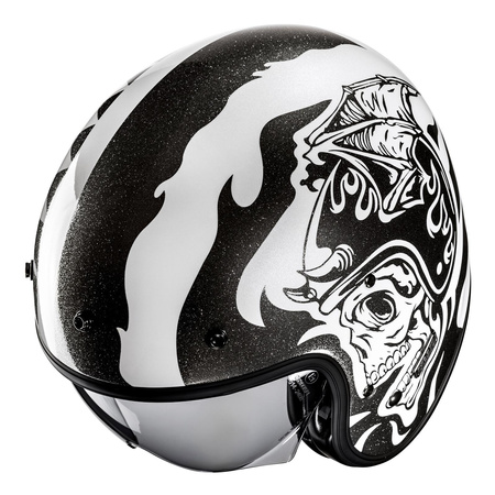 Kask otwarty HJC V31 FLAME WHITE/BLACK