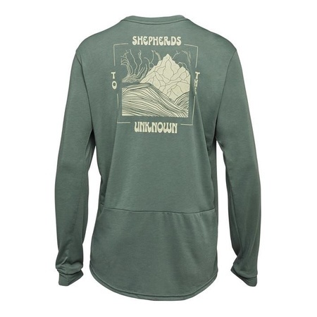 Koszulka rowerowa FOX RANGER DR Z DŁUGIM RĘKAWEM SHEPHERDS HUNTER GREEN