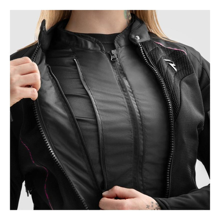 Kurtka tekstylna damska REBELHORN JAX LADY BLACK/PINK czarny różowy