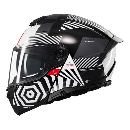 Kask szczękowy MT ATOM 2 SV STRANGE BLACK/WHITE